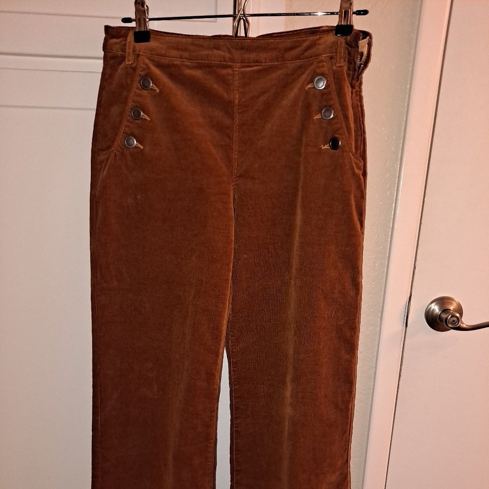 Modcloth Rust Wide Leg Corduroys Size 4 Brand New Never Worn!